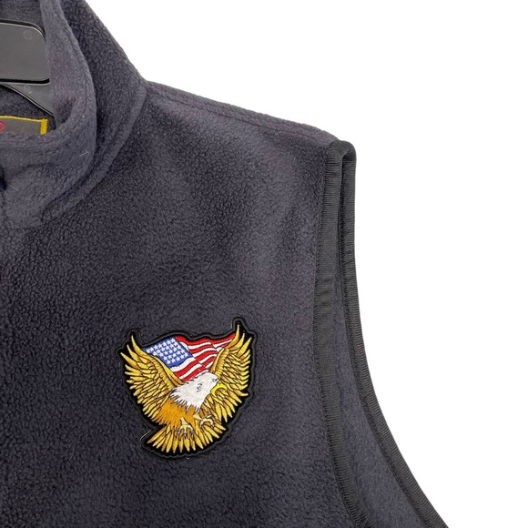 Baru Sports With United States Army Eagle Logo Patch Embroidered Fleece Vests - Picture 4 of 12